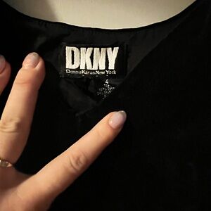 Perfect vintage DKNY black velvet party dress